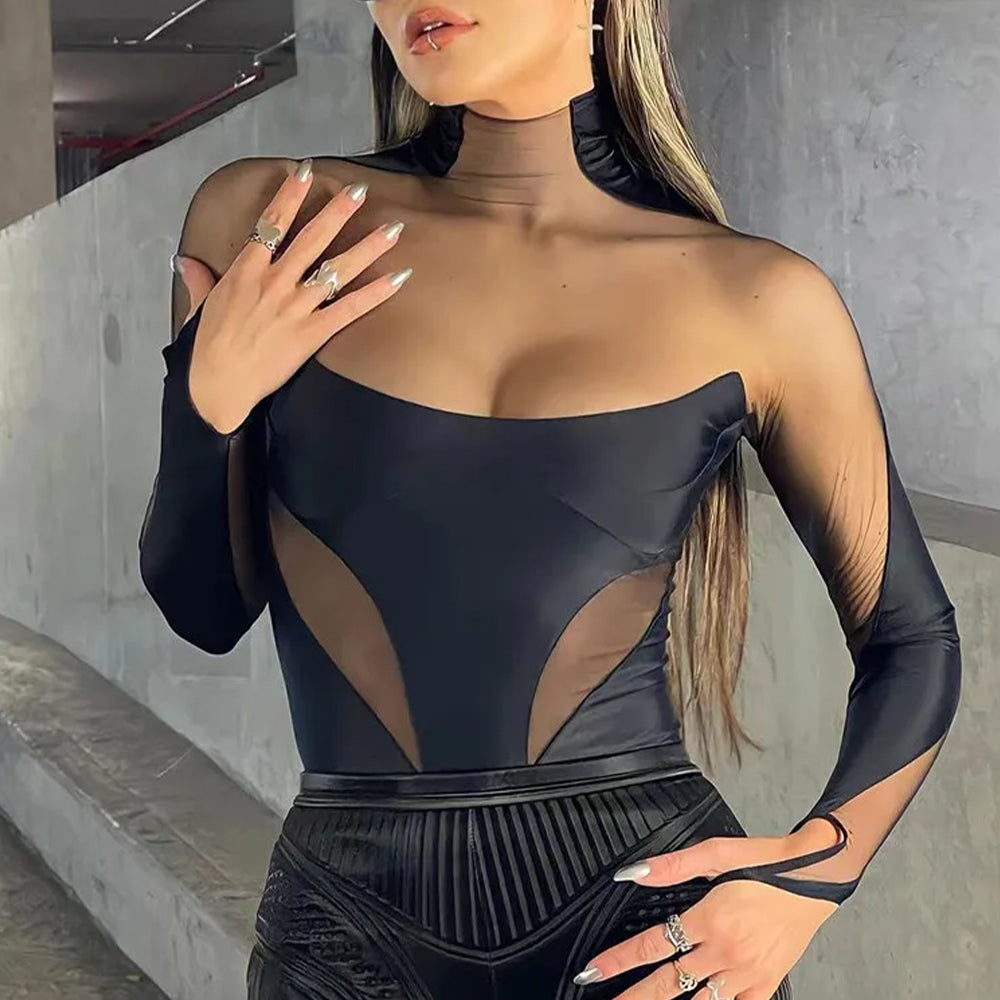 Women's Black Gothic Bodysuit – S–L