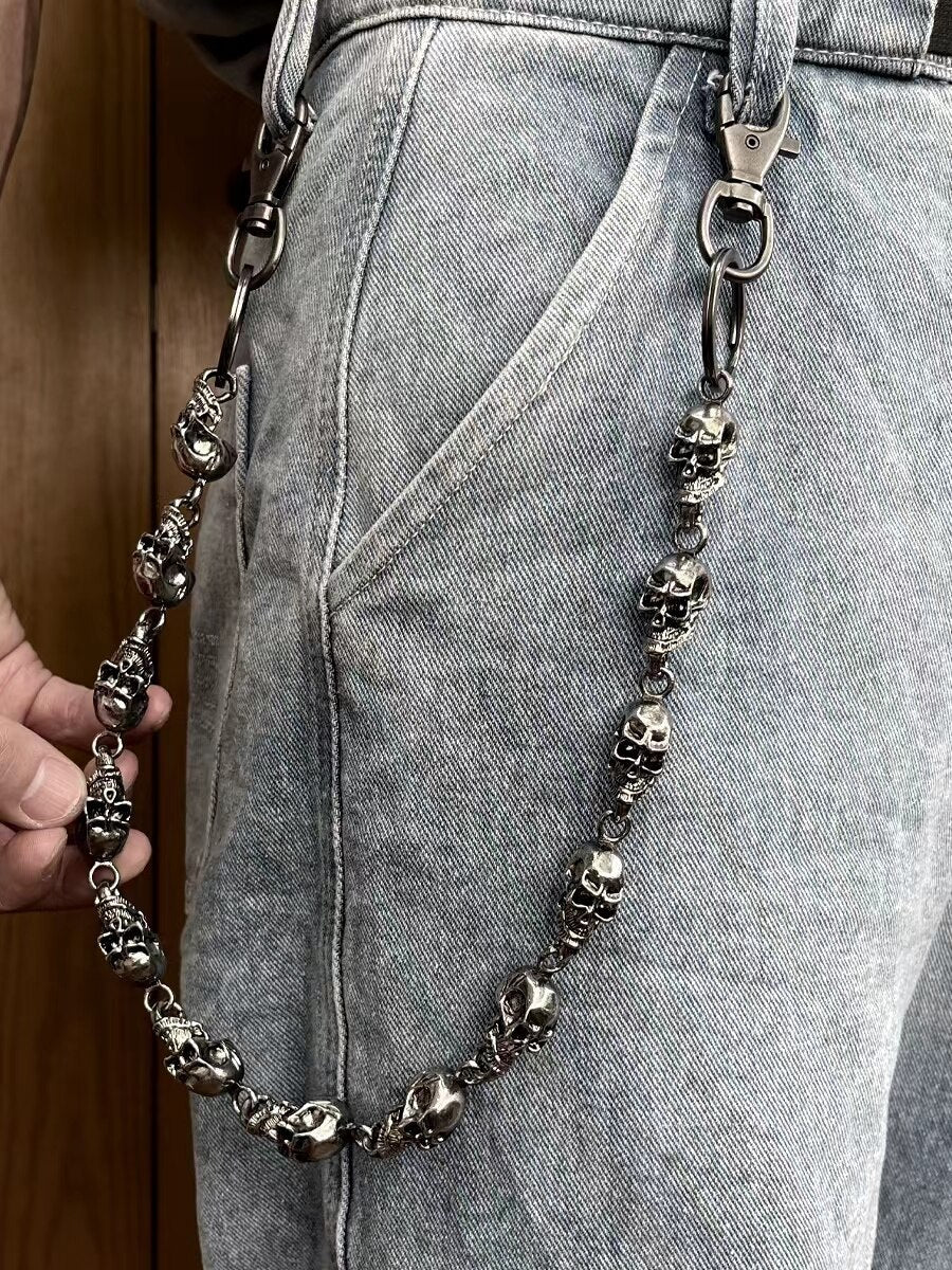 Gothic Skull Wallet Chain – Retro Metal Style