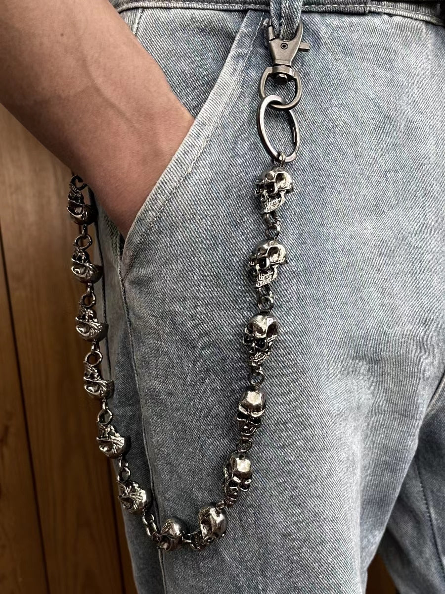 Gothic Skull Wallet Chain – Retro Metal Style