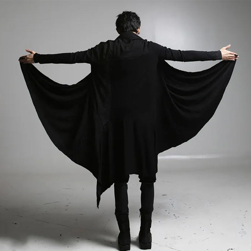 Longline Black Cardigan – S–3XL