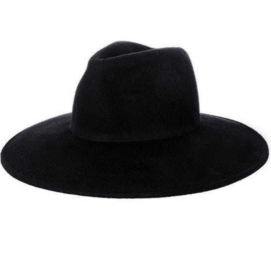 Black Gothic Wide-Brim Witch Hat – 57 & 58cm