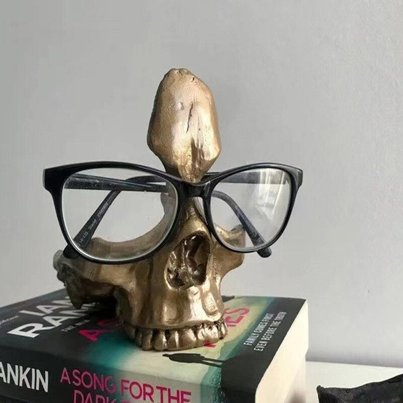Skull Resin Glasses Holder & Trinket Dish