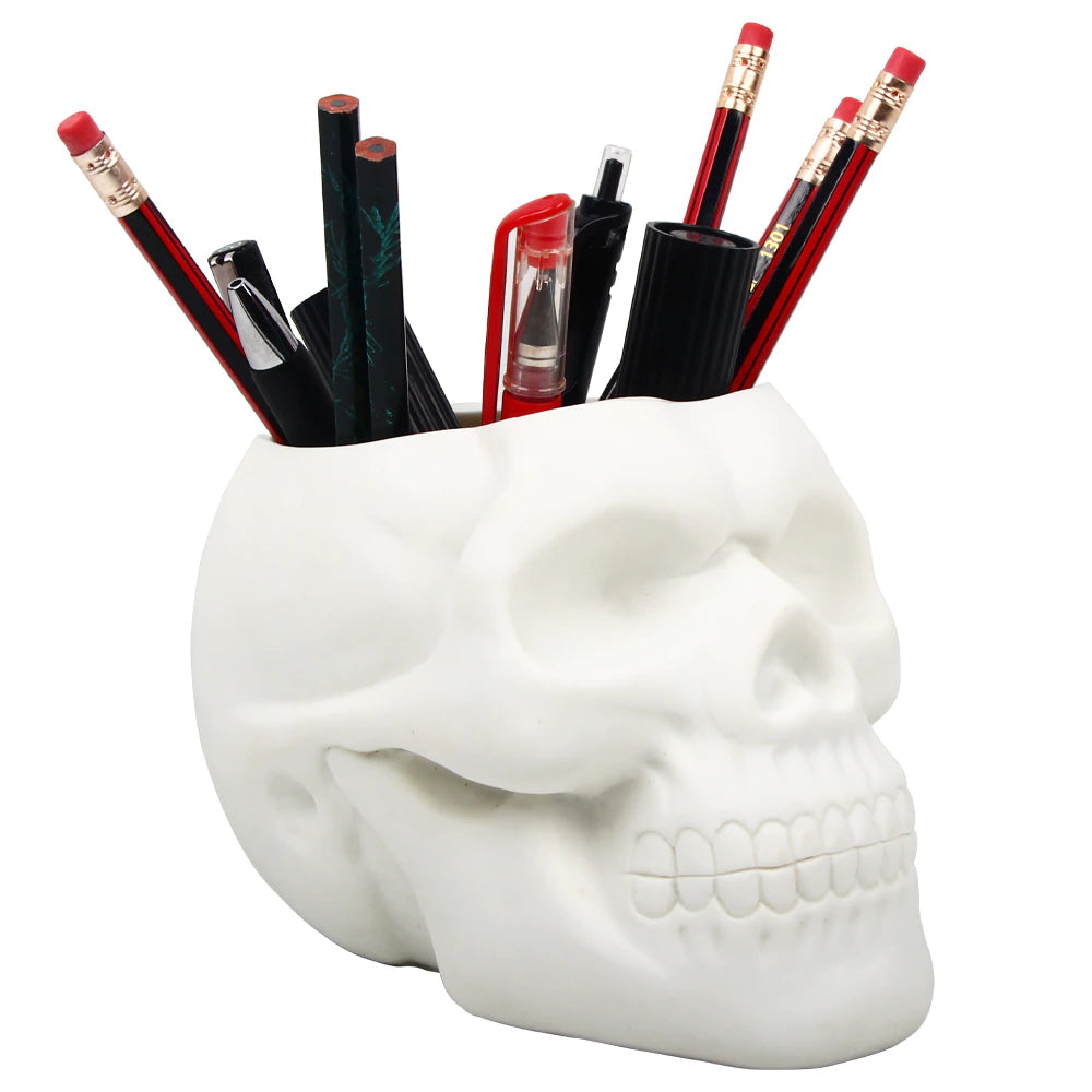 Matte Skull Storage Jar / Plant Pot