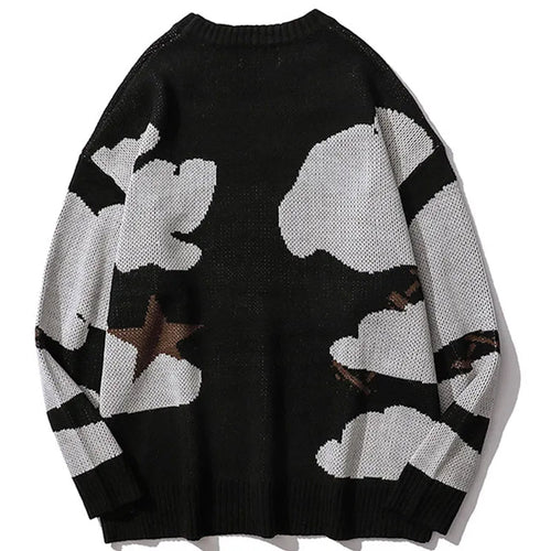 Black Casual Knit Sweater