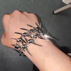 Men's Silver Gothic Metal Bracelet