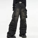 Men's Black Gothic Vintage Jeans – Cotton Blend