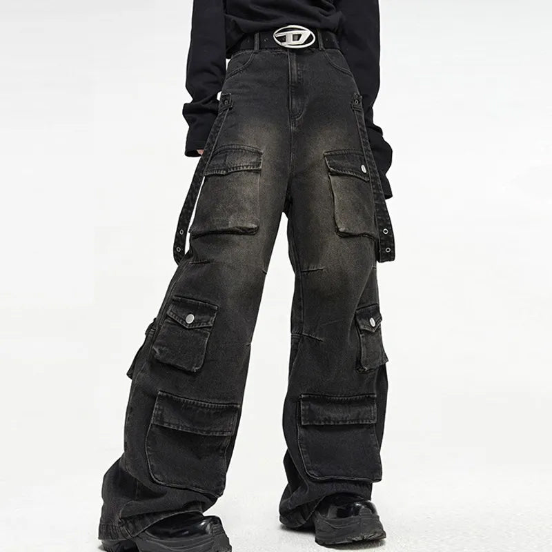 Men's Black Gothic Vintage Jeans – Cotton Blend