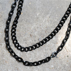 Black Handcuff-Style Belt Chain – 40–50cm