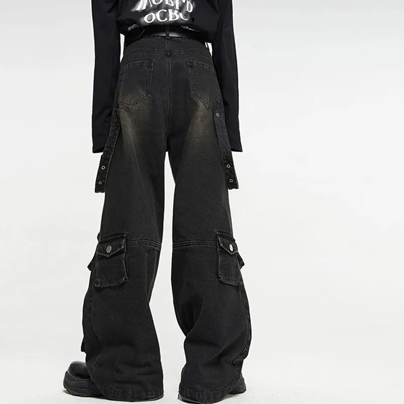 Men's Black Gothic Vintage Jeans – Cotton Blend