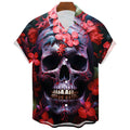 Men's Gothic Hawaiian Skull Tee – Dark Graphic Print