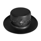 Gothic Plague Doctor Skull Hat – Black Faux Leather