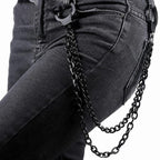 Black Handcuff-Style Belt Chain – 40–50cm