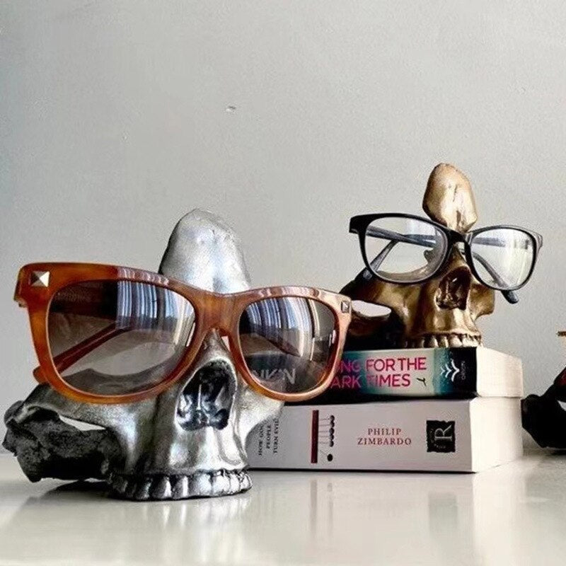 Skull Resin Glasses Holder & Trinket Dish
