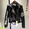 Women's Black Cropped Faux Leather Jacket – S–XXL