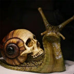 Snail with Skull Shell Resin Ornament
