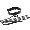 O-Ring Faux Leather Choker with Detachable Chain – 15 Colours