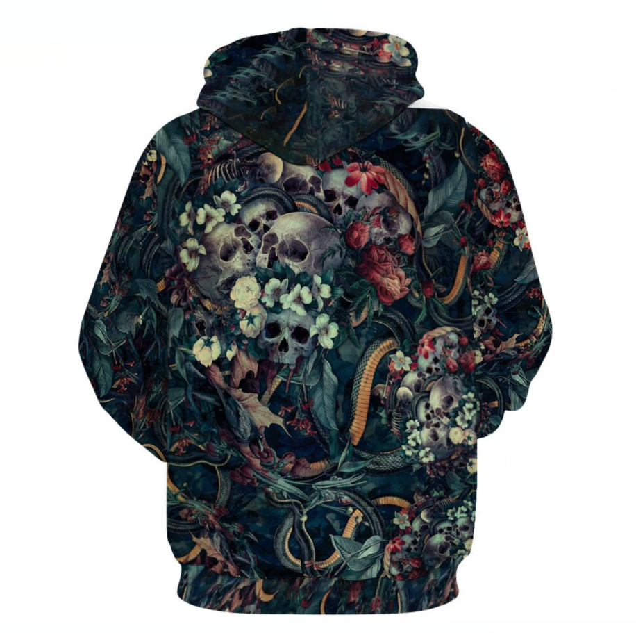 Wilderness Skull Graphic Hoodie – XS–3XL