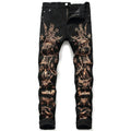 Men's Black Gothic Denim Jeans – Streetwear Fit
