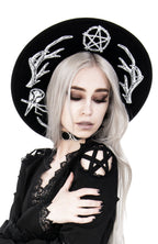 Black Pagan Wide-Brim Wool Hat – 57 & 58cm