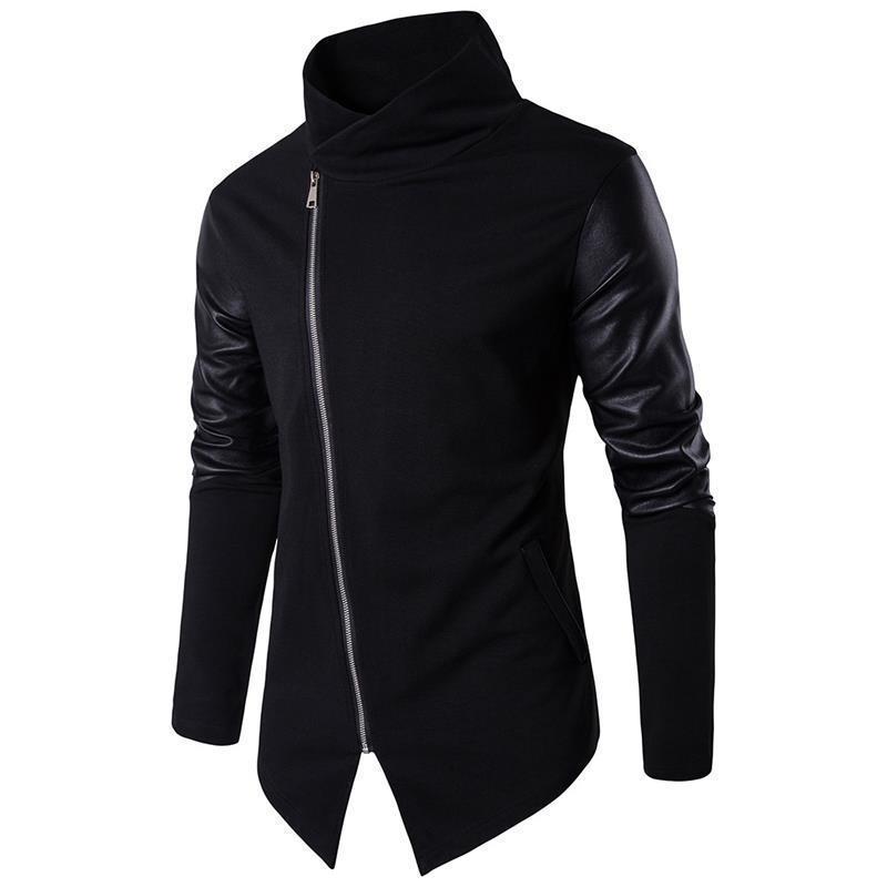 Men's Faux Leather Coat-Style Jacket – S–XXL