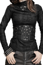 Black Gothic Industrial Waist Cincher