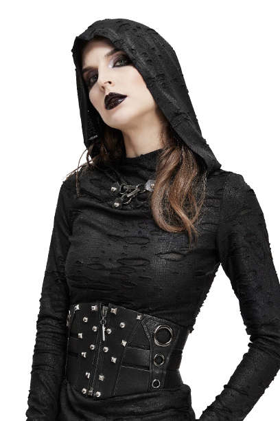 Black Gothic Industrial Waist Cincher