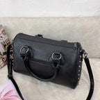 Women's Gothic Skull Bag – Black PU Leather