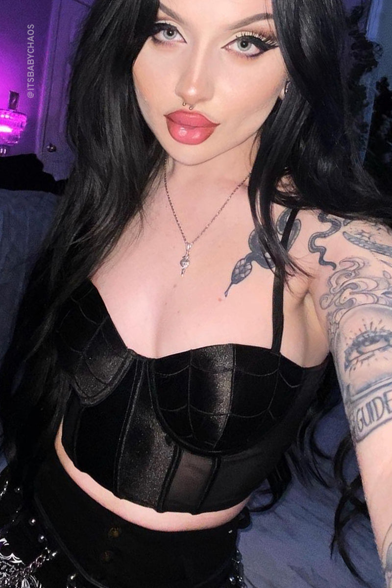 The Black Widow Corset Top – XS–XL
