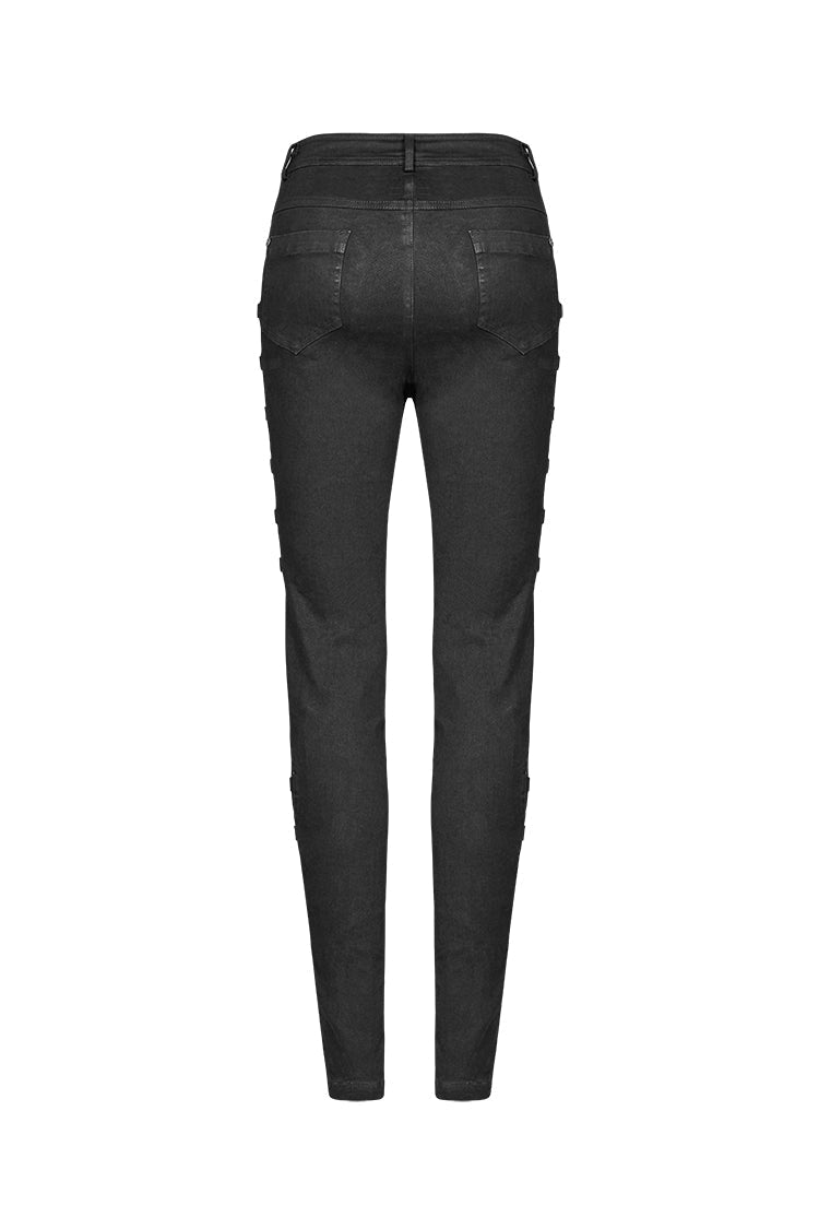 Women's Black Corset-Lace Skinny Jeans – XS–4XL