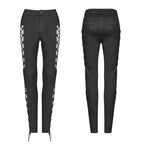 Women's Black Corset-Lace Skinny Jeans – XS–4XL