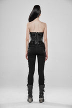 Women's Black Corset-Lace Skinny Jeans – XS–4XL