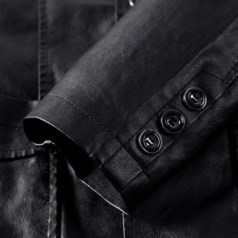 Men's Faux Leather Jacket – Black, Blue, Brown or Purple