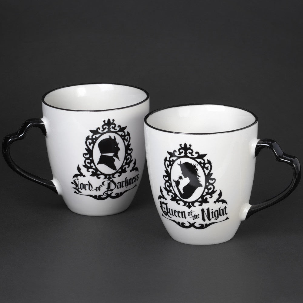 Queen & Lord Gothic Mug Set – 2 × 12 oz