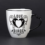 Raven Love Birds Mug Set – 2 × 12 oz