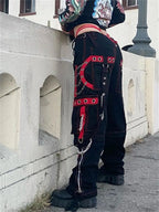 Women's Black Cargo Trousers