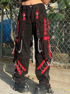 Women's Black Cargo Trousers