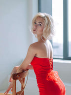 Off-Shoulder Bodycon Mini Dress with Corset Back