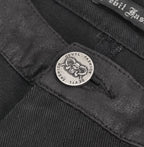 Men's Gothic Distressor Cargo Shorts with Buckle & Zip Details