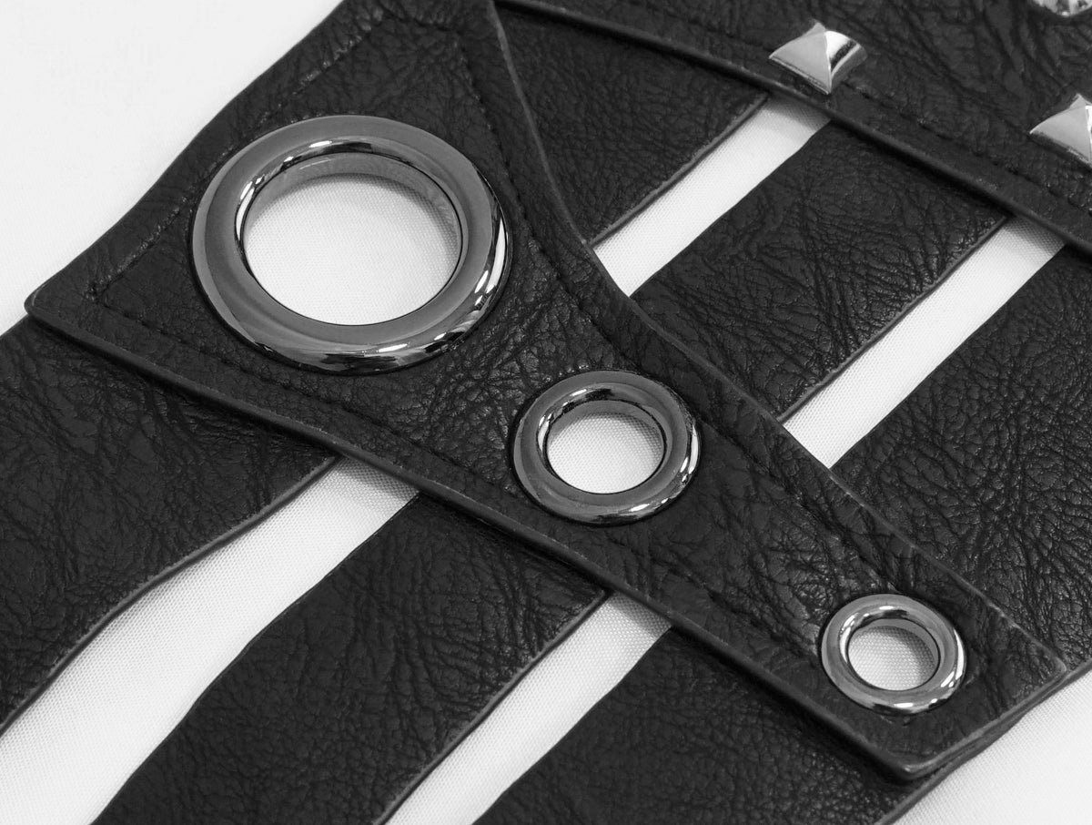 Black Gothic Industrial Waist Cincher