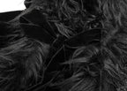 Black Gothic Faux Fur Trim Hooded Cloak
