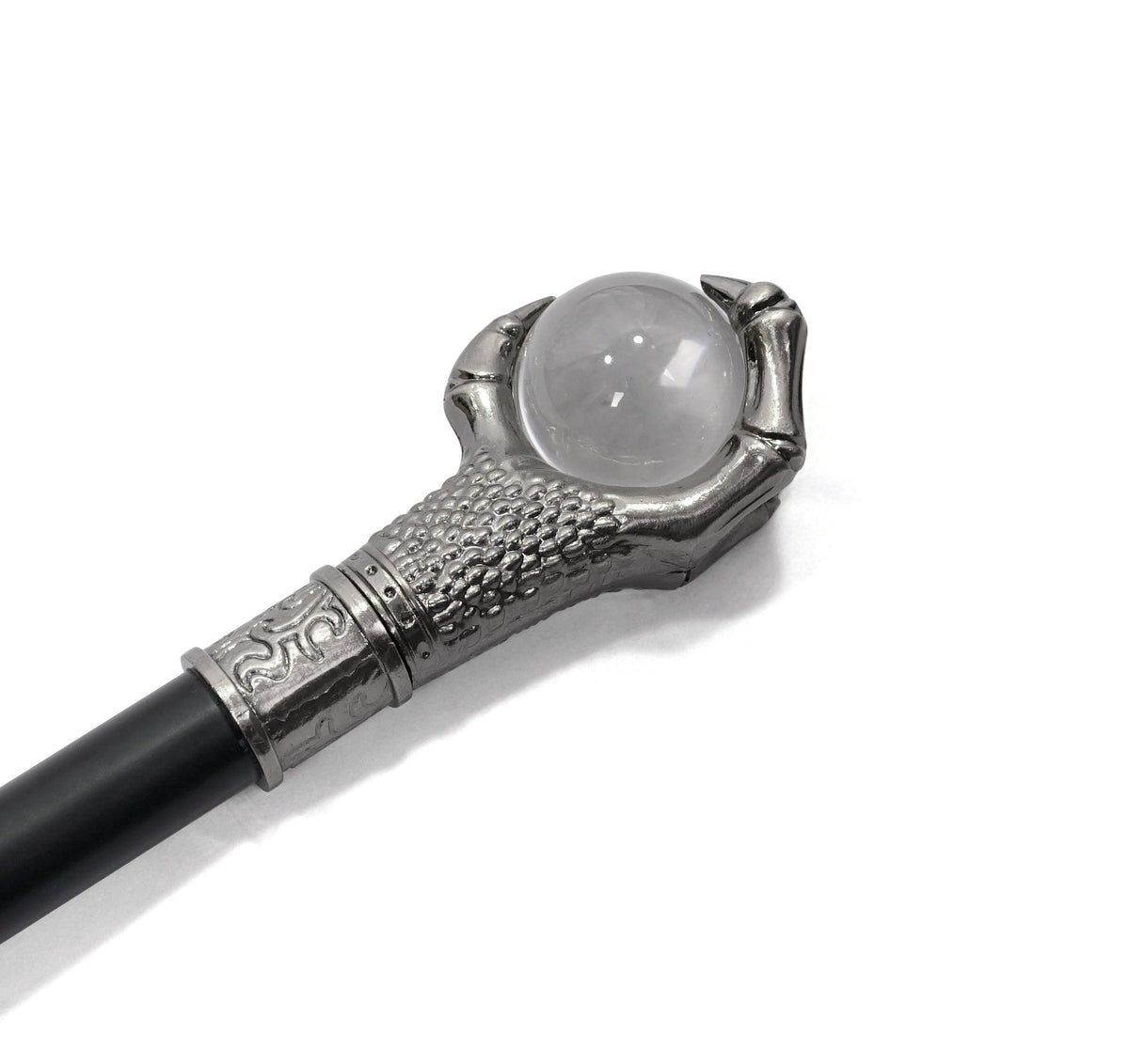Gothic Dragon Claw Cane with Crystal-Style Globe – 95cm