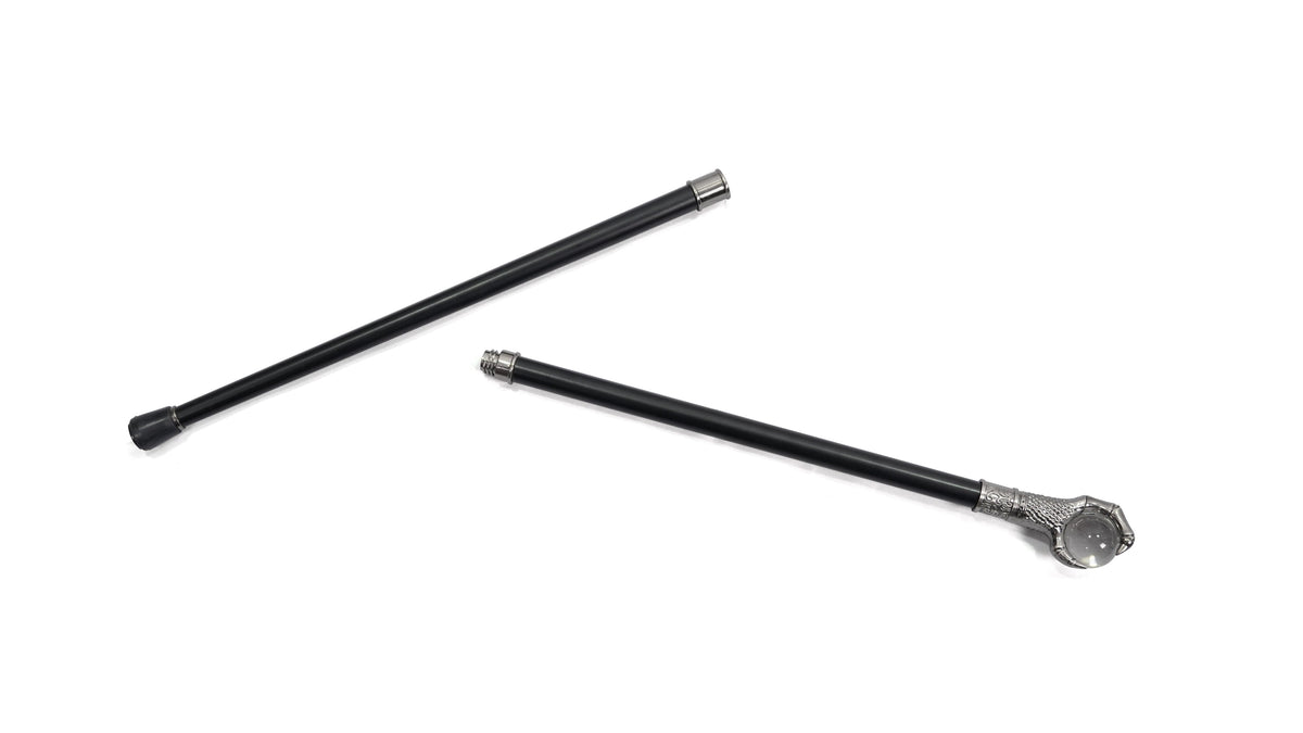 Gothic Dragon Claw Cane with Crystal-Style Globe – 95cm