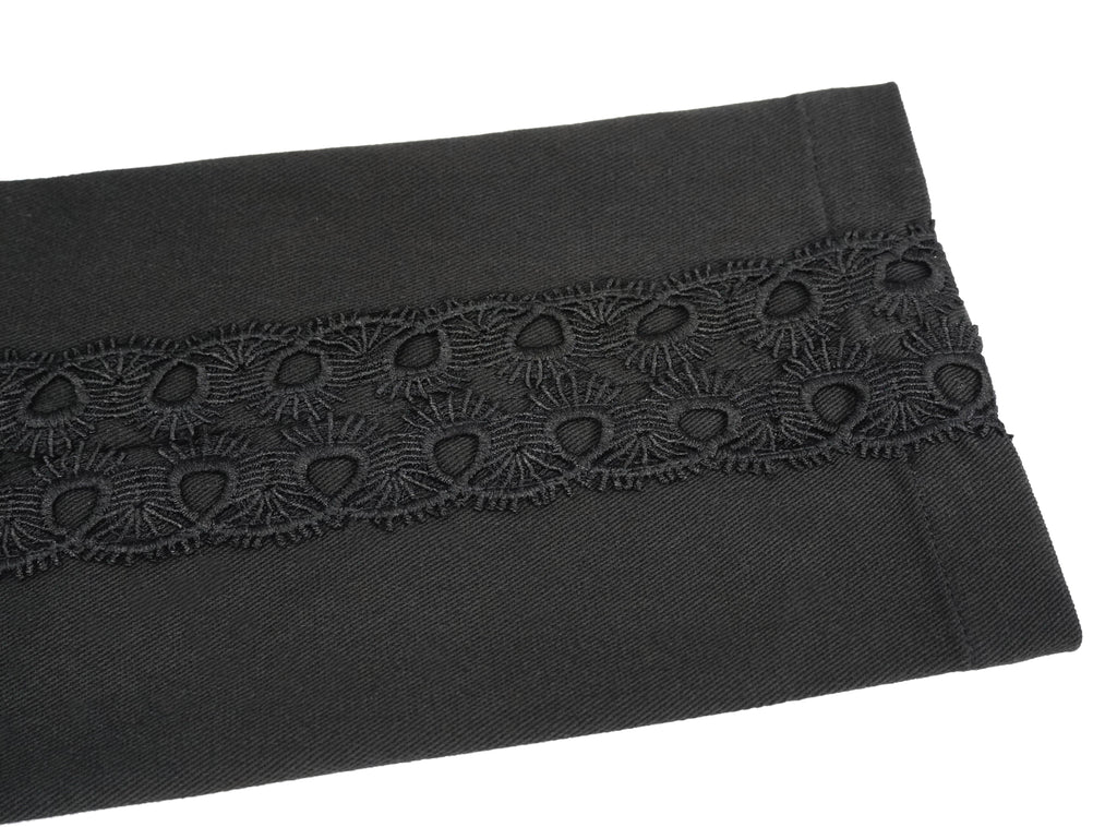 Men's Gothic Vampire Slim Trousers – Velvet Lace Panels
