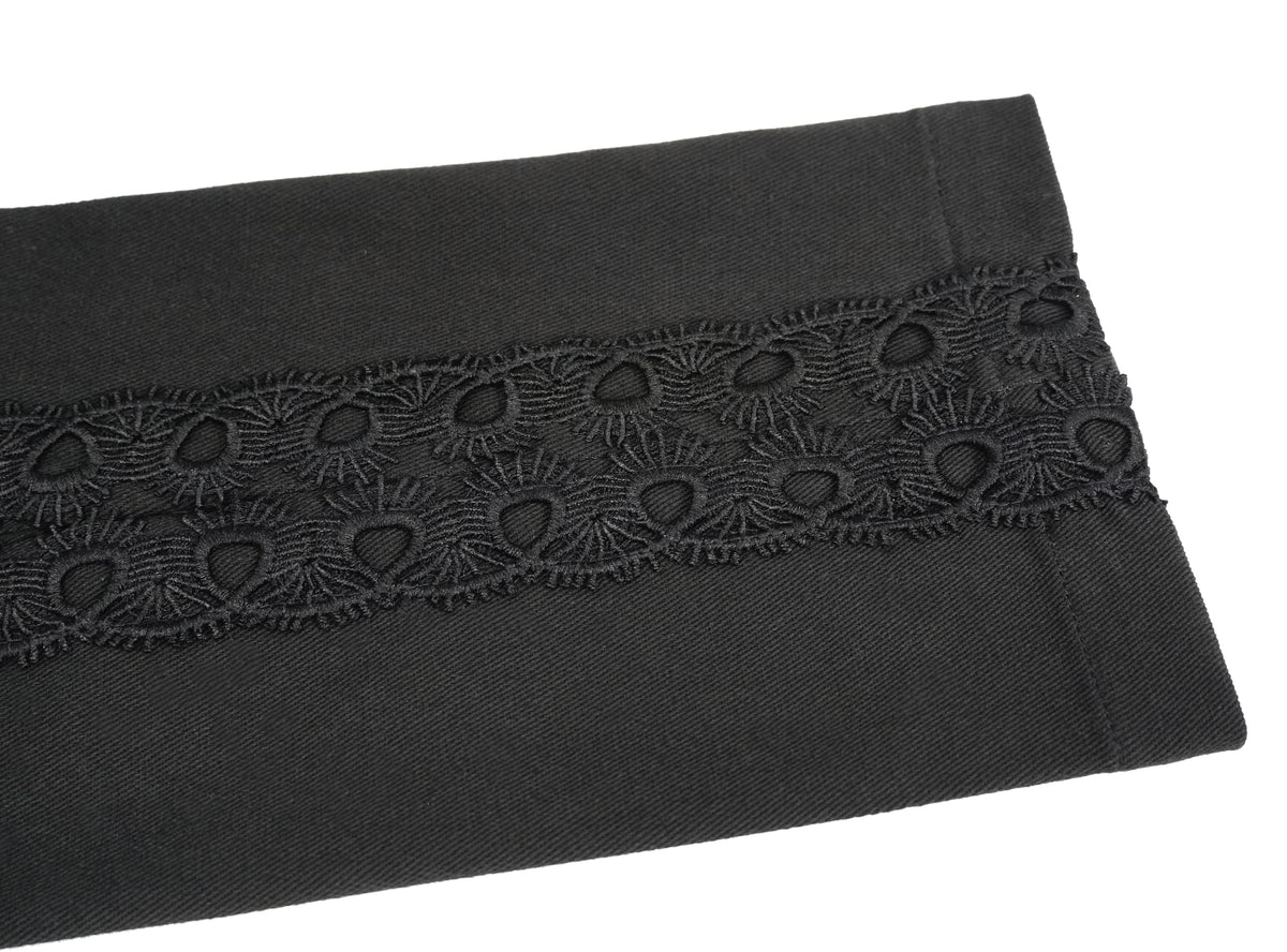 Men's Gothic Vampire Slim Trousers – Velvet Lace Panels