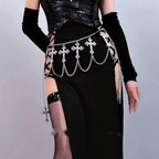 Gothic Waist Chain – Silver, 70 cm