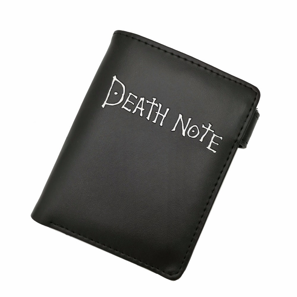 Black Gothic PU Leather Wallet – 12 × 9cm