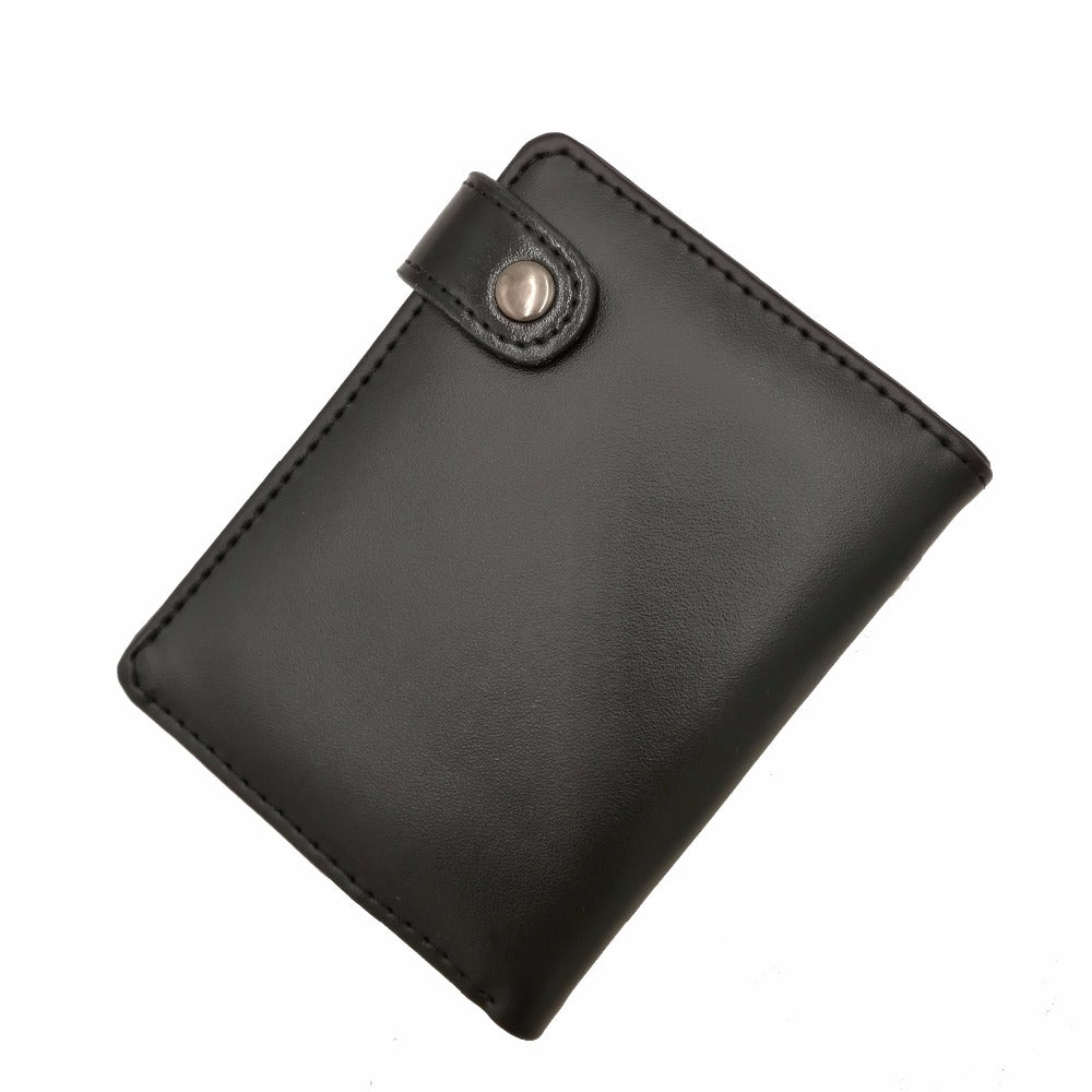 Black Gothic PU Leather Wallet – 12 × 9cm