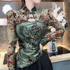 Gothic Floral Top – S–XXL