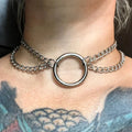 Gothic Double-Chain O-Ring Choker – 50cm