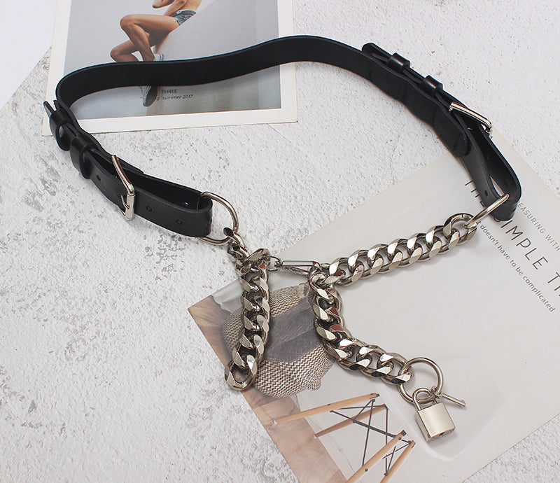 Chain Belt with Padlock – 110 cm